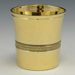 Elegant Antique French PUIFORCAT 18k Gold on Sterling Silver Vermeil Cordial or Shot Glass