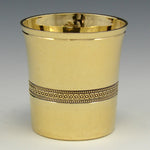 Elegant Antique French PUIFORCAT 18k Gold on Sterling Silver Vermeil Cordial or Shot Glass
