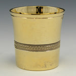 Elegant Antique French PUIFORCAT 18k Gold on Sterling Silver Vermeil Cordial or Shot Glass
