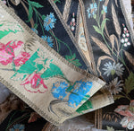Antique 5+" x 10 Feet Long French Loomed Cotton and Silk Embroidered Ribbon Trim, Make or Trim Pillows