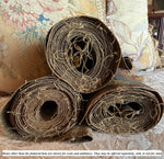 Antique 5+" x 10 Feet Long French Loomed Cotton and Silk Embroidered Ribbon Trim, Make or Trim Pillows