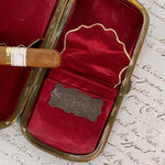 Fine Antique 1870s French Cigar Case,Tortoise Shell, Silver Cartouche - Tortoiseshell