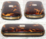 Fine Antique 1870s French Cigar Case,Tortoise Shell, Silver Cartouche - Tortoiseshell
