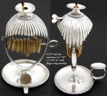 Rare Antique Early 1800s Georgian Silver Plate 6" Wax Jack, Desk or Writer's Candle
