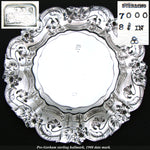 Gorgeous Antique Whiting Art Nouveau Sterling Silver 8.75" Bowl, "Violet" Pattern Floral Repousse