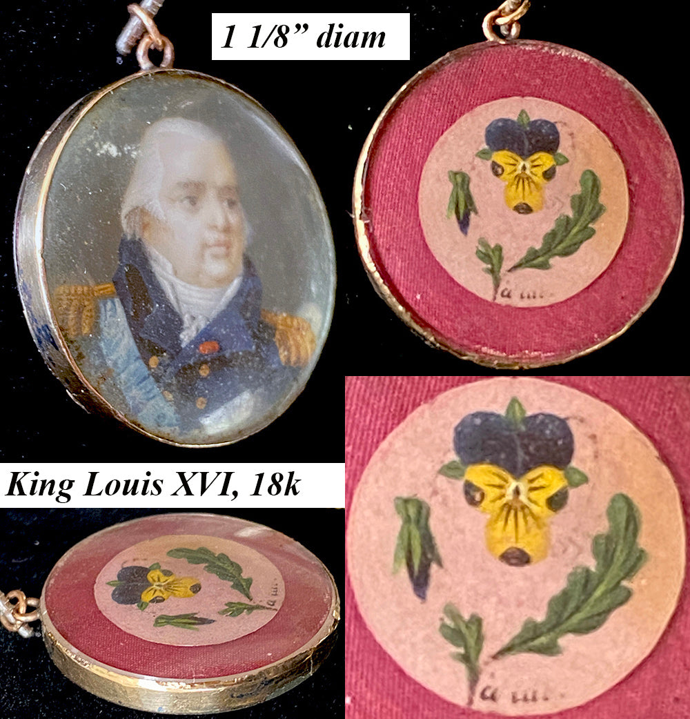 Antique Early 19th Century Portrait Miniature of King Louis XVIII in 1 ...