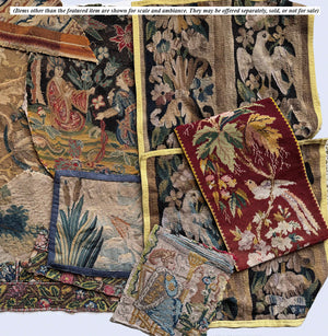 Antique French Napoléon III, Victorian, Needlepoint Tea Tray Pad, Panel, Make into Pillow or Bench Top