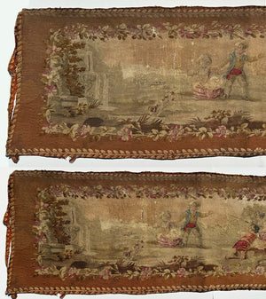 Antique 18th Century French Aubusson or Beauvais Tapestry 63" x 19" Panel, Wall or for Pillows