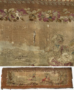 Antique 18th Century French Aubusson or Beauvais Tapestry 63" x 19" Panel, Wall or for Pillows