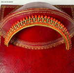 Antique French Empire Red Coral Tiara 3, Napoleon I Era Diadem, Crown, Hair Ornament