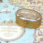 Lovely Antique French Victorian Era 3.5" Display Box or Jewelry Casket, Thick Beveled Glass Top