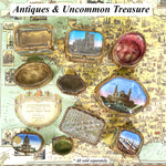 Lovely Antique French Victorian Era 3.5" Display Box or Jewelry Casket, Thick Beveled Glass Top