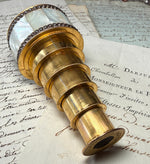 Stunning Antique French Palais Royal 5-Draw Monocular, Opera Glass in Mother of Pearl and Cut Steel Jewels