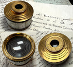 Stunning Antique French Palais Royal 5-Draw Monocular, Opera Glass in Mother of Pearl and Cut Steel Jewels