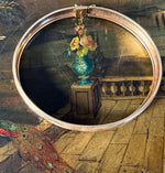 Beautiful Vintage Satin Finish and Engraved 14k Yellow Gold 3/8" Wide Bangle Bracelet, 7" Wrist