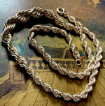 Vintage 14k Yellow Gold Graduated Link Necklace, 11.23 Grams and 17 1/2" Length, c.1980s