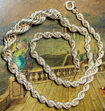 Vintage 14k Yellow Gold Graduated Link Necklace, 11.23 Grams and 17 1/2" Length, c.1980s