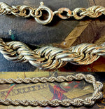 Vintage 14k Yellow Gold Graduated Link Necklace, 11.23 Grams and 17 1/2" Length, c.1980s