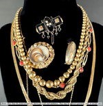 Vintage 14k Yellow Gold Graduated Link Necklace, 11.23 Grams and 17 1/2" Length, c.1980s