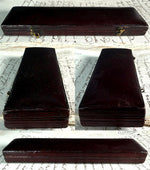 Fine Antique French Crochet Tambour, Banded Agate Handle, 2 Hooks in Original Box, Nécessaire
