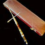Fine Antique French Crochet Tambour, Banded Agate Handle, 2 Hooks in Original Box, Nécessaire