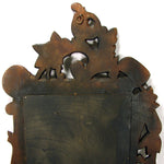 Antique to Vint. French Carved Wood 25.5" Wall Mirror: Acanthus, Foliage & Flowers