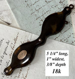 Exquisite 19th Century Napoleon III French Lorgnette in Tortoise Shell and 18k Gold w Medallion and Monogram