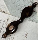 Exquisite 19th Century Napoleon III French Lorgnette in Tortoise Shell and 18k Gold w Medallion and Monogram