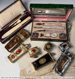 RARE 18th Century Antique French Vest Nécessaire, Etui Fine Sardonyx Agate, Silver, Complete with Original Tools