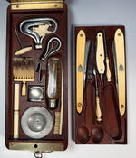 RARE Antique Napoleon Era Palais Royal Military Trousse d'Voyage, Vanity Set, Writer's Set, Razors, 25pc