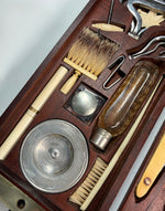 RARE Antique Napoleon Era Palais Royal Military Trousse d'Voyage, Vanity Set, Writer's Set, Razors, 25pc