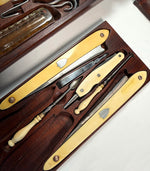 RARE Antique Napoleon Era Palais Royal Military Trousse d'Voyage, Vanity Set, Writer's Set, Razors, 25pc