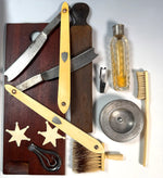 RARE Antique Napoleon Era Palais Royal Military Trousse d'Voyage, Vanity Set, Writer's Set, Razors, 25pc