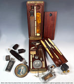 RARE Antique Napoleon Era Palais Royal Military Trousse d'Voyage, Vanity Set, Writer's Set, Razors, 25pc