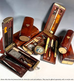 RARE Antique Napoleon Era Palais Royal Military Trousse d'Voyage, Vanity Set, Writer's Set, Razors, 25pc