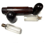 Antique French Double Sided Rosewood Travel Case, Nécessaire or Caddy for 2 Perfume Bottles