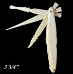 Antique Carved Ivory Folding Hygiene Tool, Late 1700s French Toothpick, Cutical Tool, Ear Wax Spoon