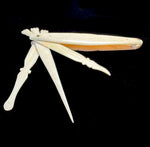Antique Carved Ivory Folding Hygiene Tool, Late 1700s French Toothpick, Cutical Tool, Ear Wax Spoon
