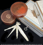 Antique Carved Ivory Folding Hygiene Tool, Late 1700s French Toothpick, Cutical Tool, Ear Wax Spoon