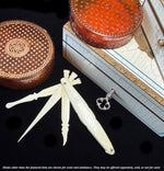 Antique Carved Ivory Folding Hygiene Tool, Late 1700s French Toothpick, Cutical Tool, Ear Wax Spoon