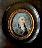 Rare Fine c.1795-99 Portrait Miniature, Incoyables Young Man, Luxuriants post French Revolution,