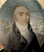 Rare Fine c.1795-99 Portrait Miniature, Incoyables Young Man, Luxuriants post French Revolution,