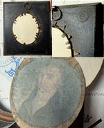 Rare Fine c.1795-99 Portrait Miniature, Incoyables Young Man, Luxuriants post French Revolution,