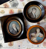 Rare Fine c.1795-99 Portrait Miniature, Incoyables Young Man, Luxuriants post French Revolution,