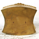 Antique French Rococo Revival Style Gilt Brass or Bronze Jewelry Casket or Trinket Box, Portrait on Porcelain