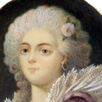 Antique French Napoleon III Era Jewel Casket or Trinket Box, Rococo Style Portrait Miniature