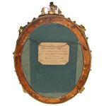 Antique 1848 Artist Signed Painting of a Girl with ID, Ornate Lemon Gilt Gesso on Wood Frame
