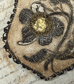 Rare French Convent Reliquary with Agnus Dei & Saints' Relics in Embroidered Metallic Thread Case, c. 1780–1825
