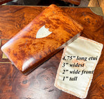 Fine Antique French Palais Royal Sewing Etui, Nécessaire, Mother of Pearl and 18k Gold in Burl Case
