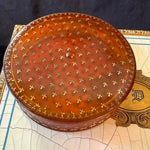 Finei Antique 18th Century Blond Tortoise Shell Lathe-turned Snuff or Patch Box, 18k Gold Pique